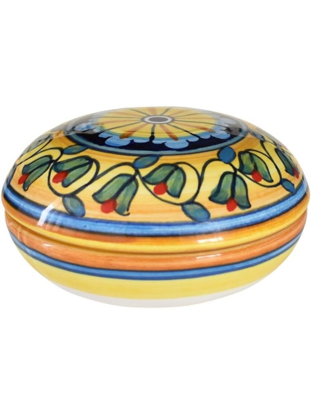 Hand-Painted Italian Ceramic Keepsake Box - Unique Jewelry Storage, Gift Idea